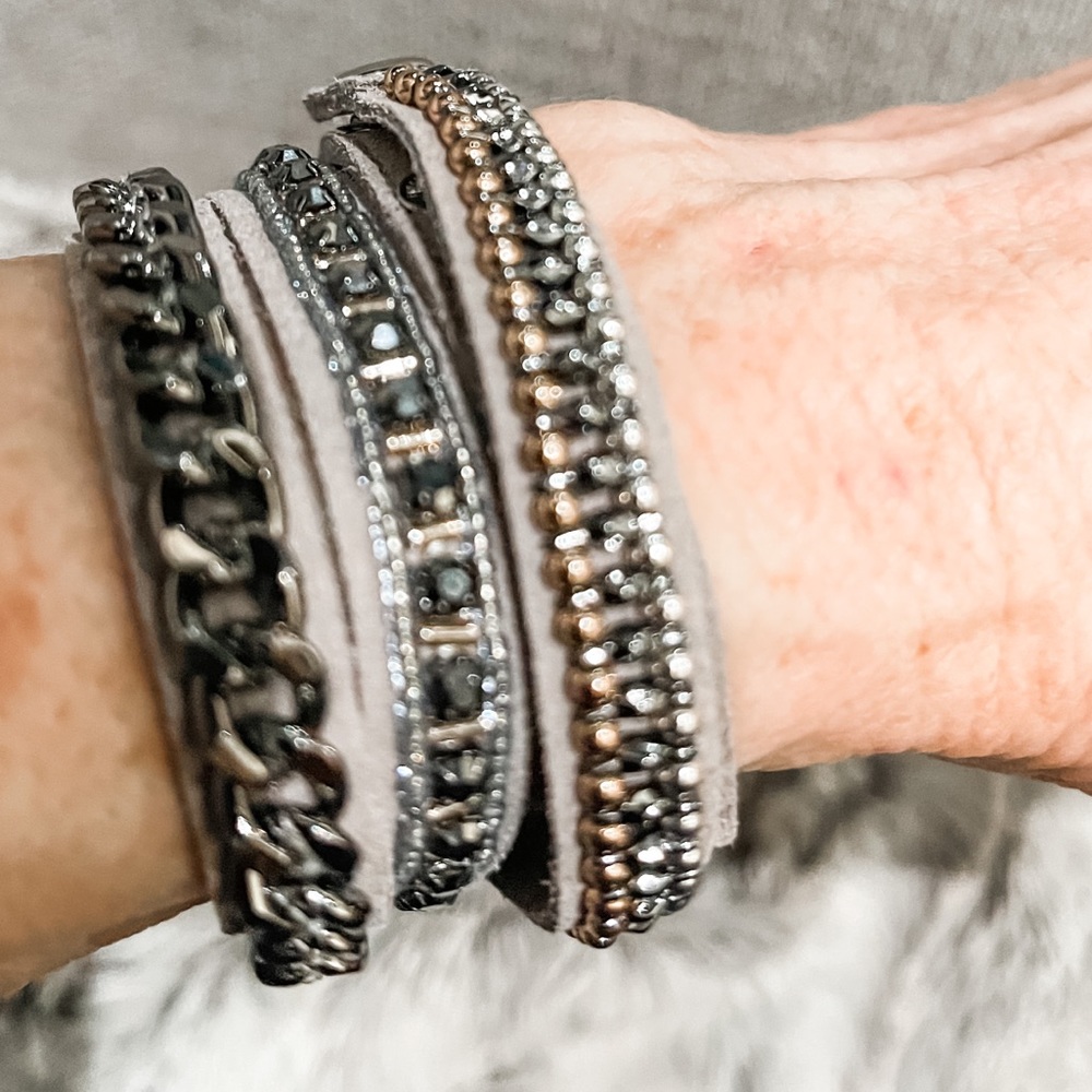 Dove Wrap Bracelet Gray